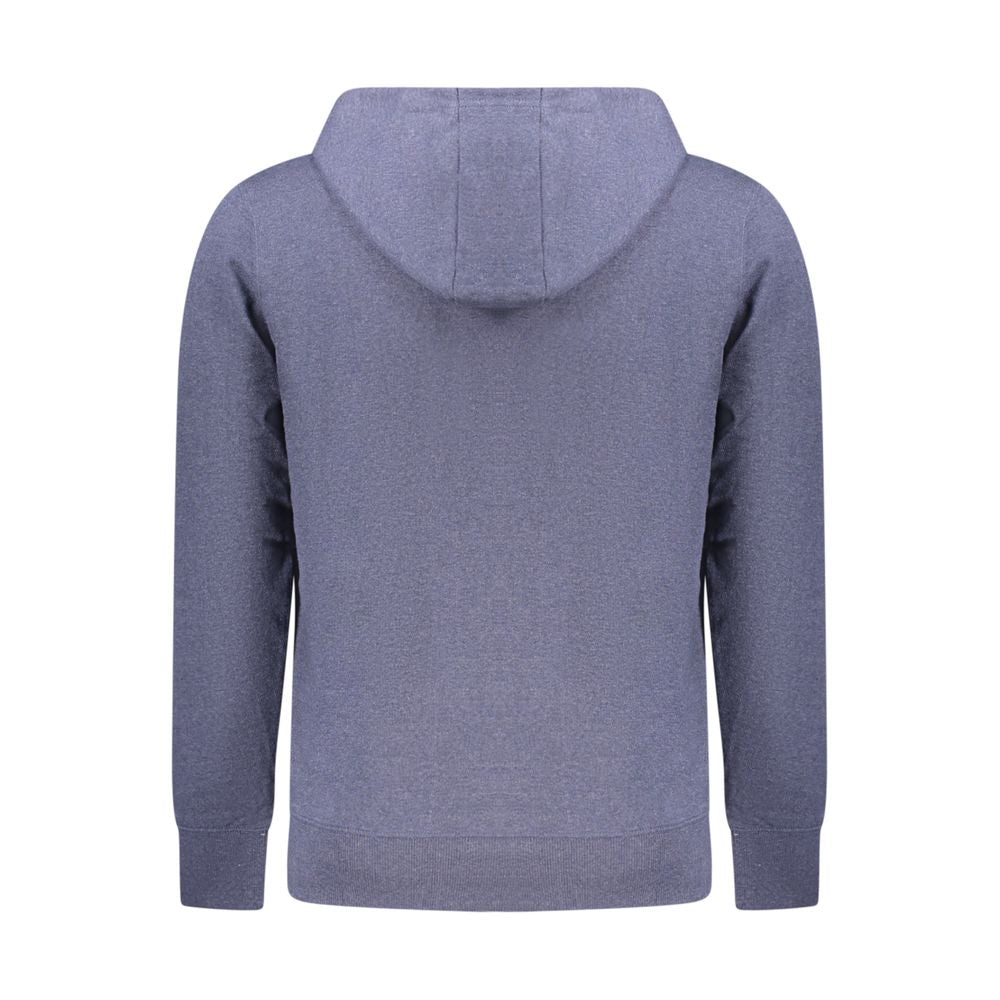 Accademia Militare Blue Cotton Men's Hooded Sweater - Eco-Friendly Style