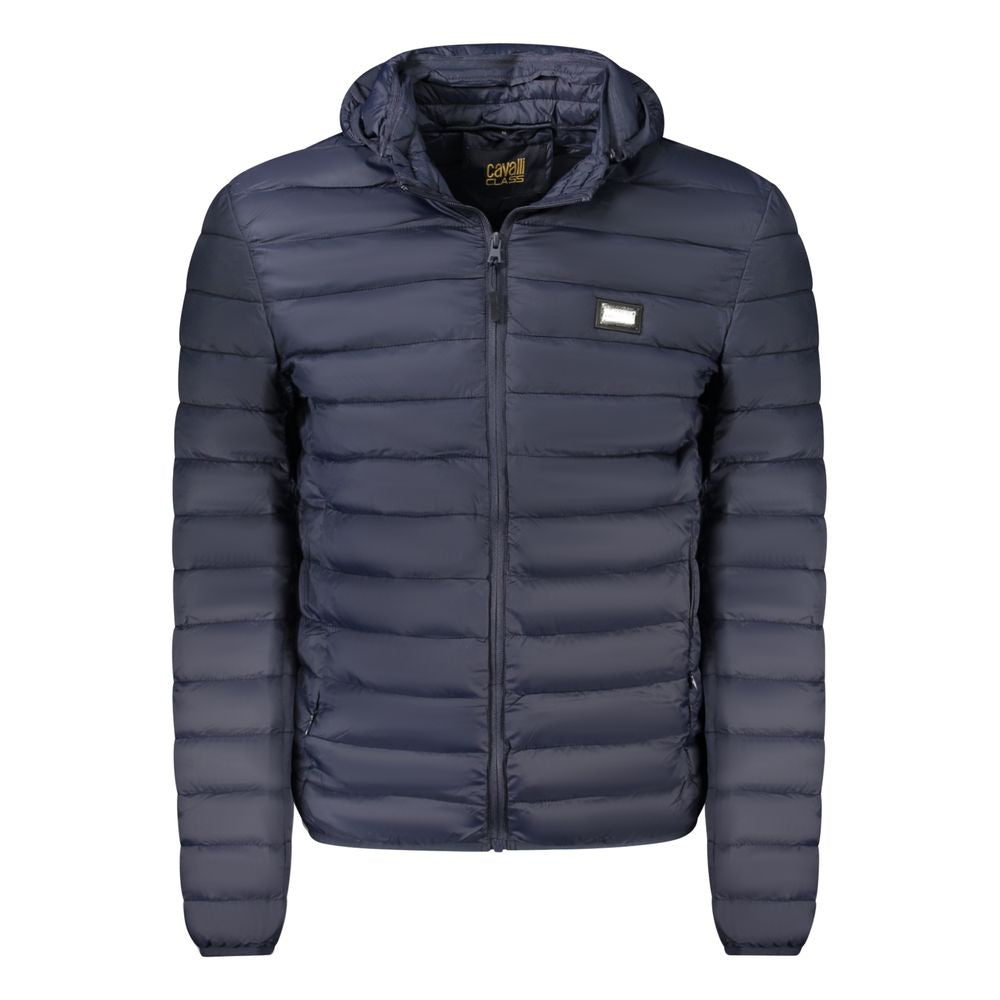 Cavalli Class Blauwe Polyester Heren Lichtgewicht Jack