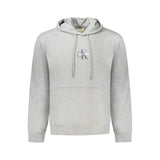 Pull à capuche homme en coton gris Calvin Klein