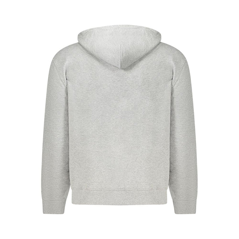 Pull à capuche homme en coton gris Calvin Klein
