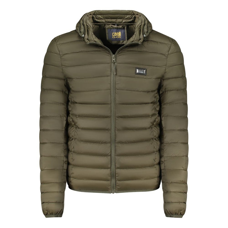 Cavalli Class Veste Verte en Polyester pour Homme avec Capuche Amovible
