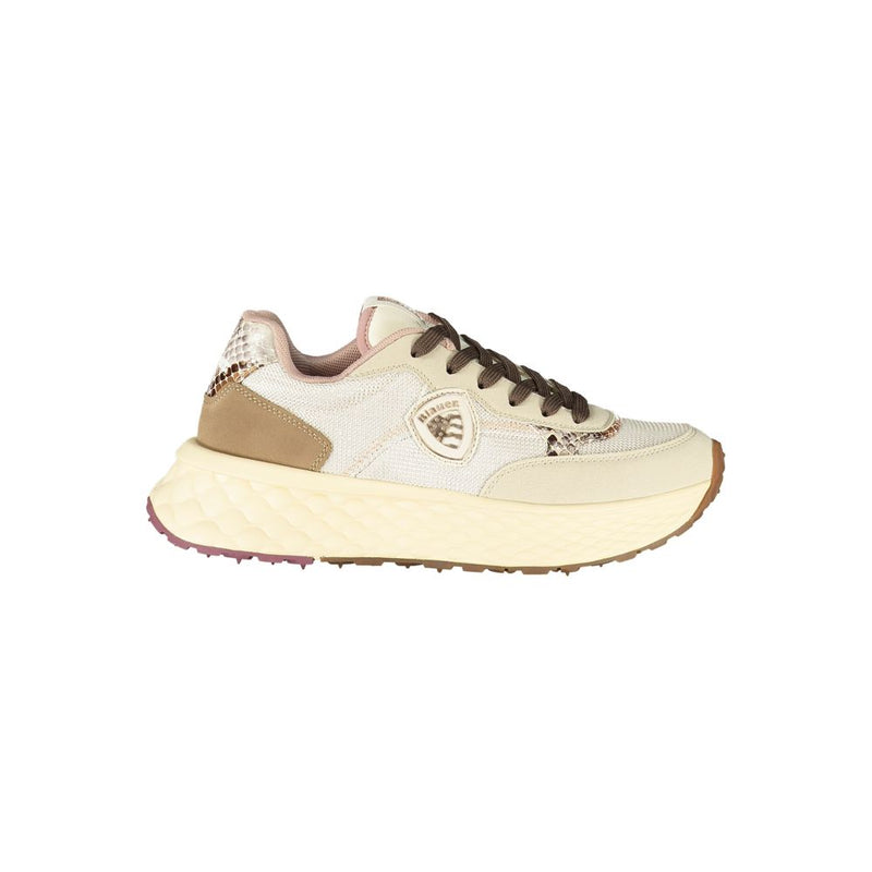 Blauer Beige Leather Women Sneaker - All-Day Comfort & Style