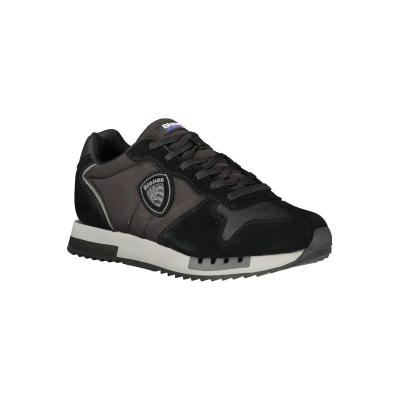 Blauer Black Leather Men Sneaker - Sporty Sophistication