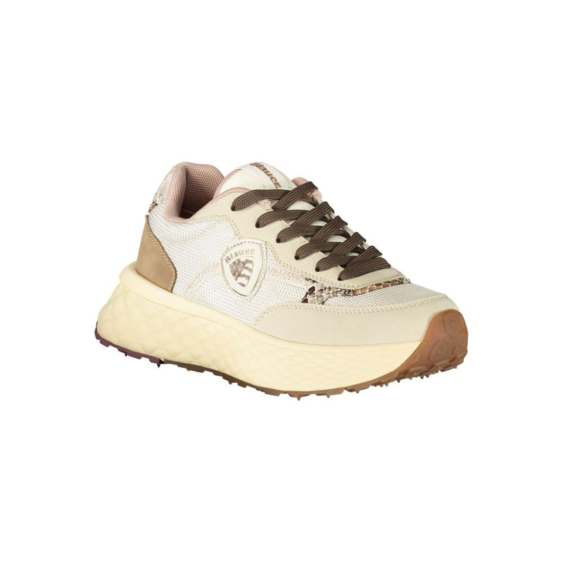 Blauer Beige Leather Women Sneaker - All-Day Comfort & Style