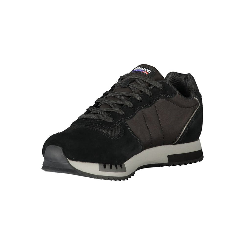Blauer Black Leather Men Sneaker - Sporty Sophistication