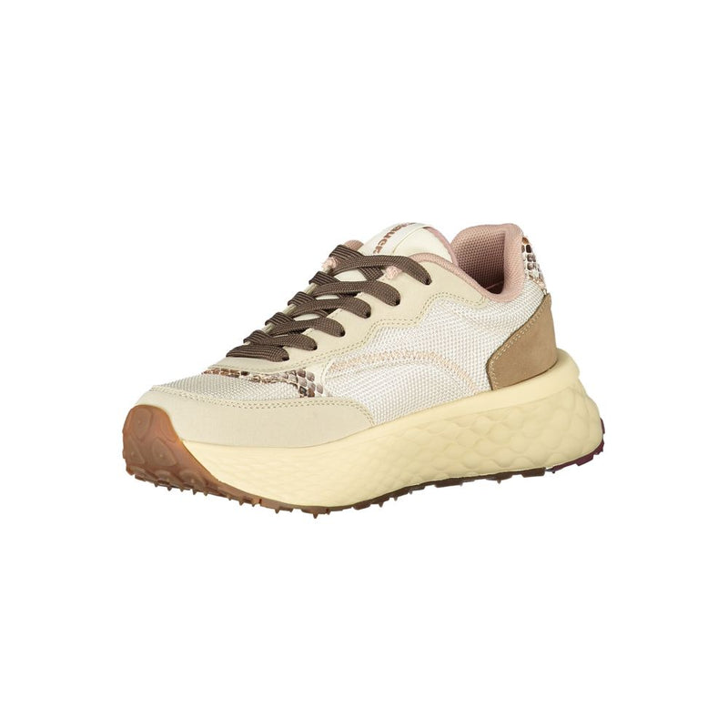 Blauer Beige Leather Women Sneaker - All-Day Comfort & Style