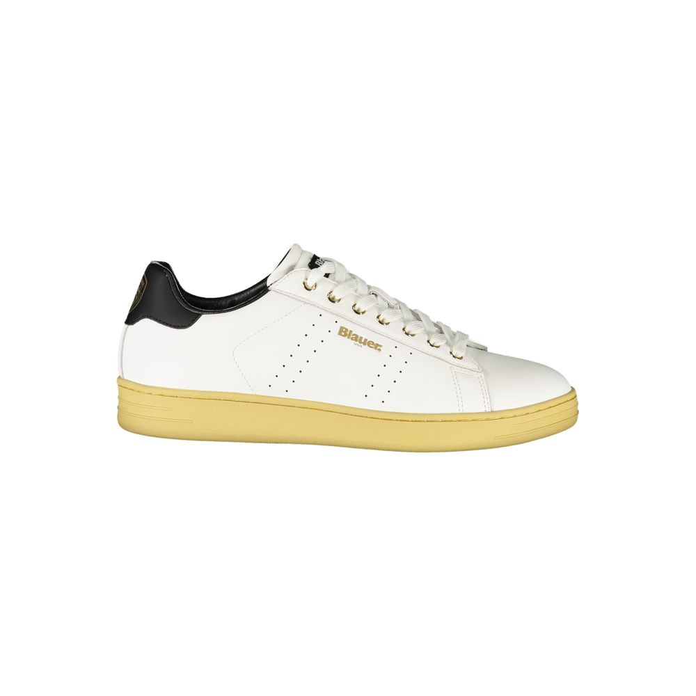 Blauer White Leather Men Sneaker - Élégance et Confort