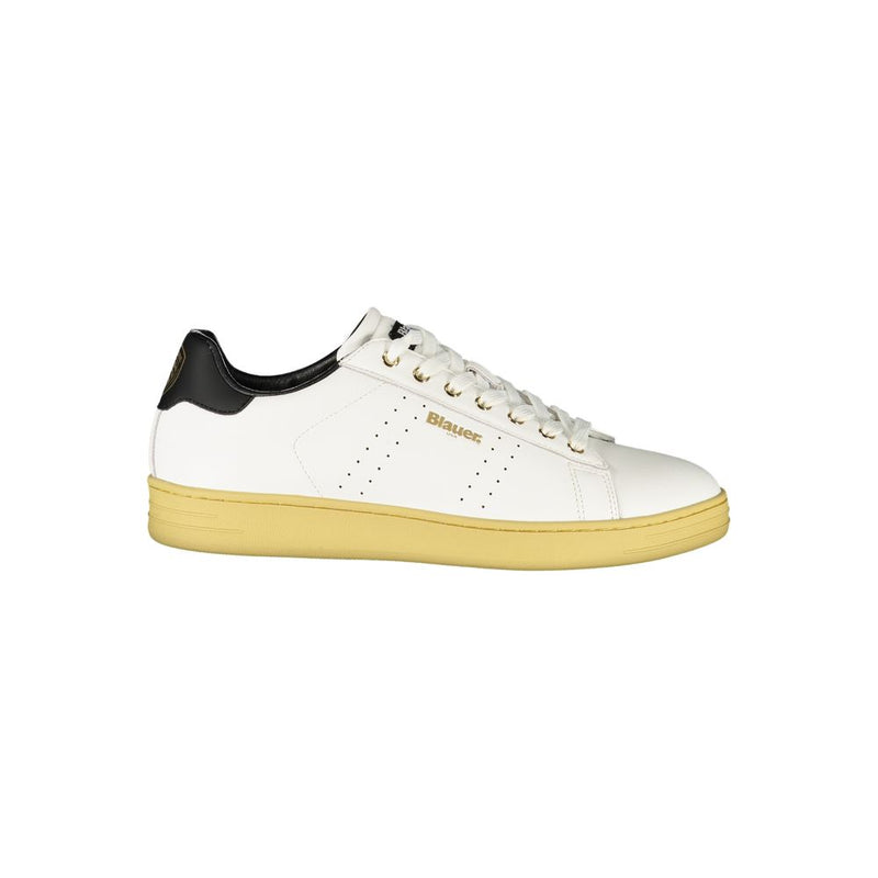 Blauer White Leather Men Sneaker - Élégance et Confort