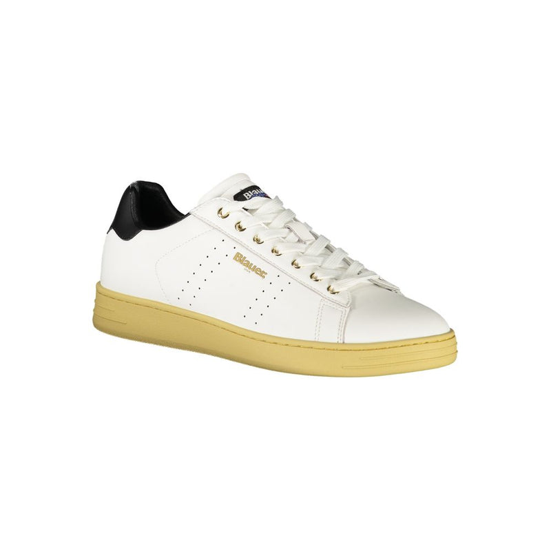 Blauer White Leather Men Sneaker - Élégance et Confort