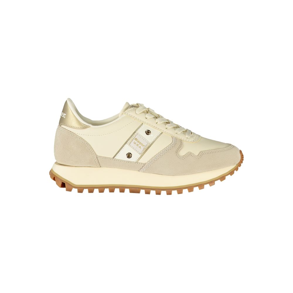 Blauer Beige Leather Women Sneaker - Élégance et Confort