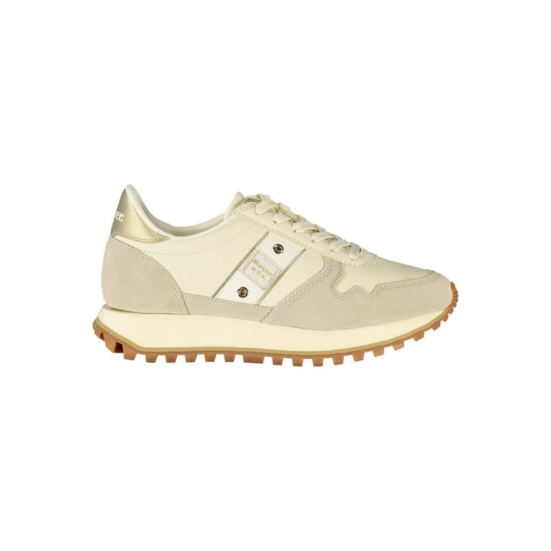Blauer Beige Leather Women Sneaker - Élégance et Confort