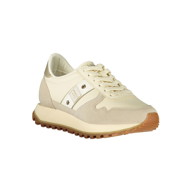 Blauer Beige Leather Women Sneaker - Élégance et Confort