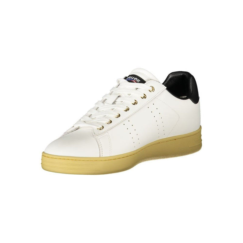 Blauer White Leather Men Sneaker - Élégance et Confort