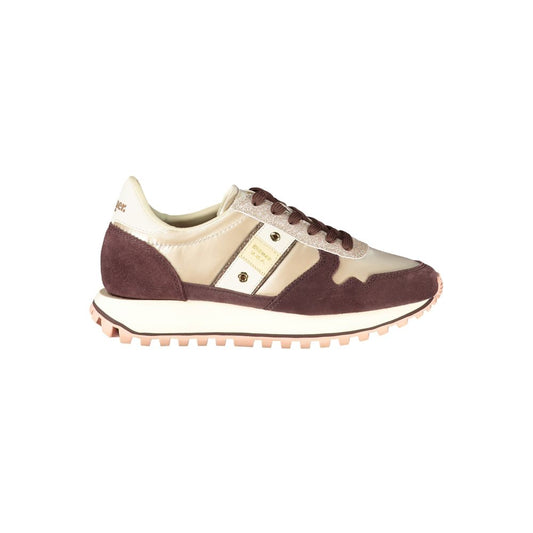 Sneaker en cuir beige pour femme Blauer