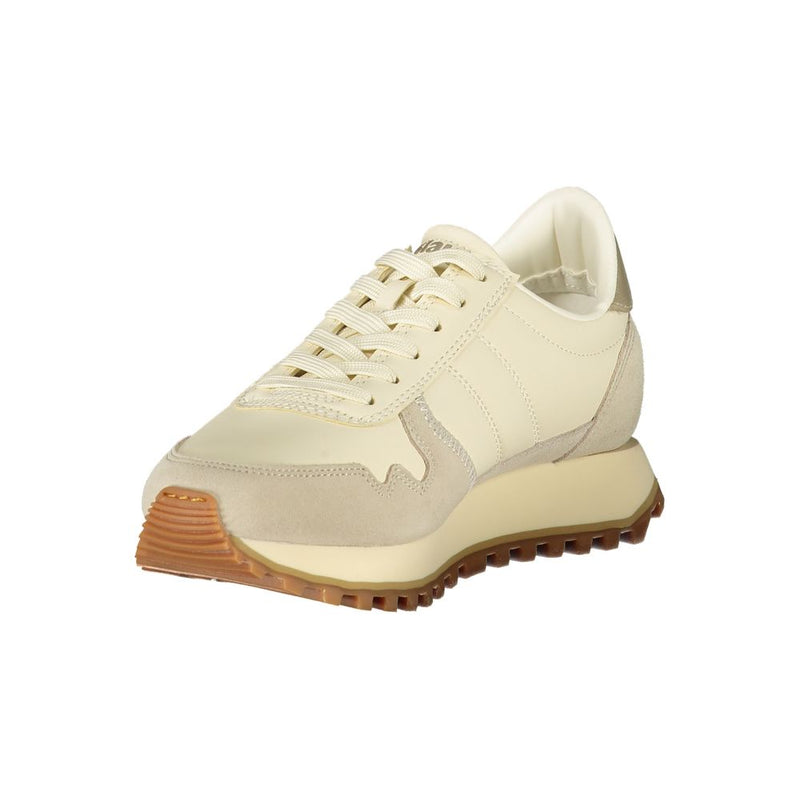 Blauer Beige Leather Women Sneaker - Élégance et Confort
