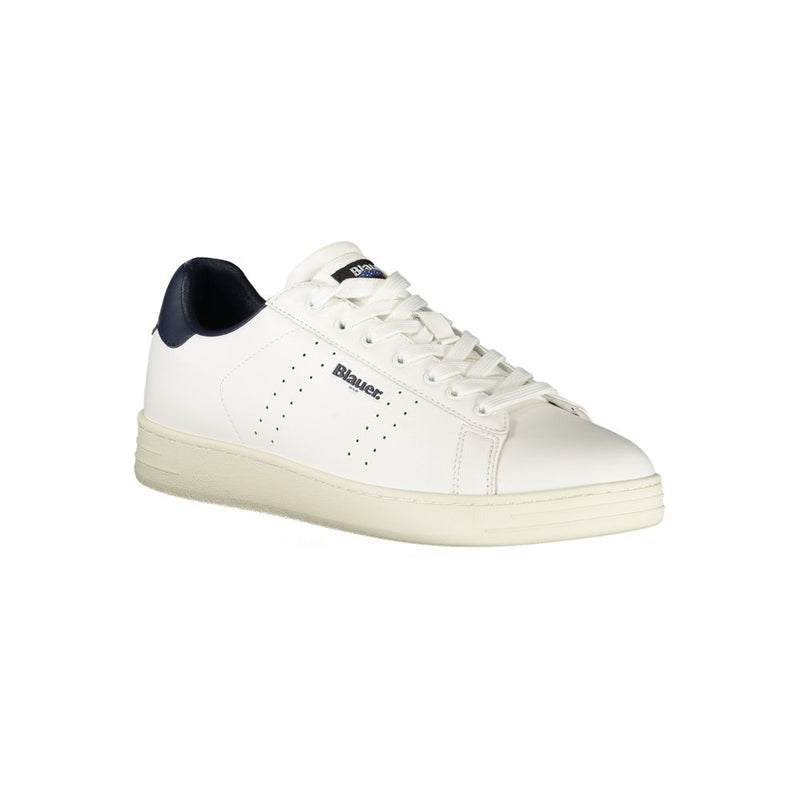 Blauer White Leather Men Sneaker - Stylish Athletic Luxe