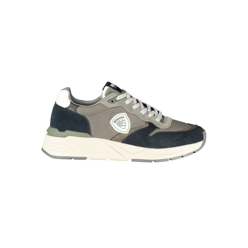 Blauer Gray Leather Men Sneaker - Urban Style and Comfort