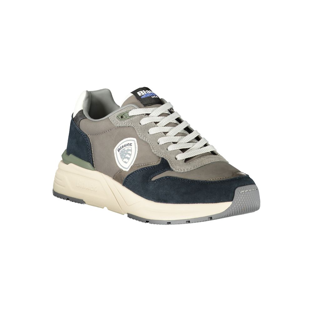 Blauer Gray Leather Men Sneaker - Urban Style and Comfort