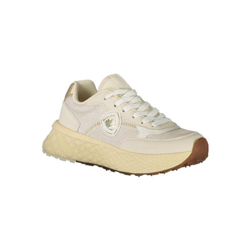 Blauer Beige Leather Women Sneaker - All-Day Comfort and Style