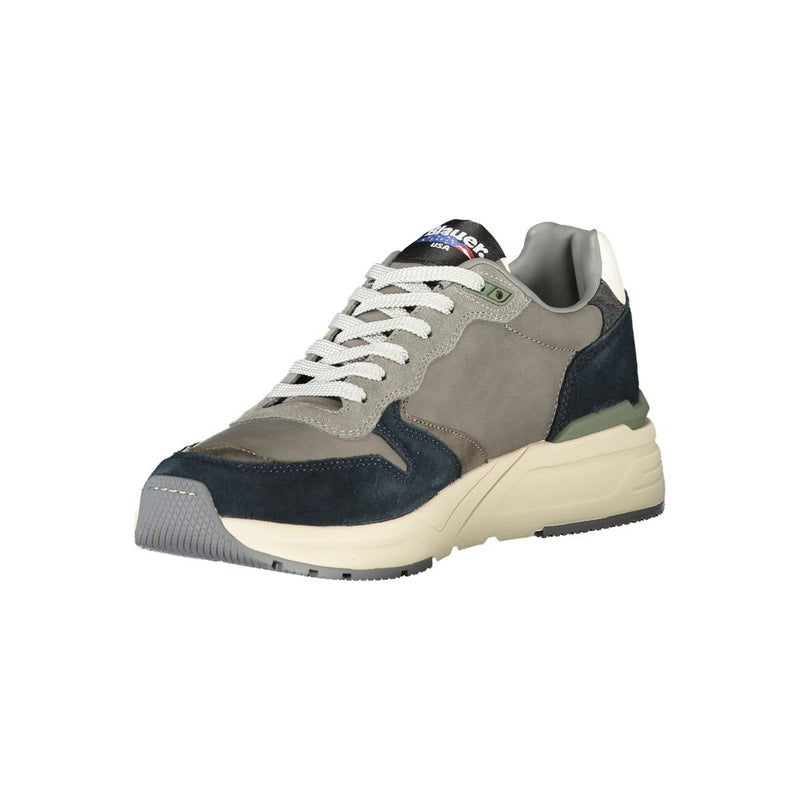 Blauer Gray Leather Men Sneaker - Urban Style and Comfort