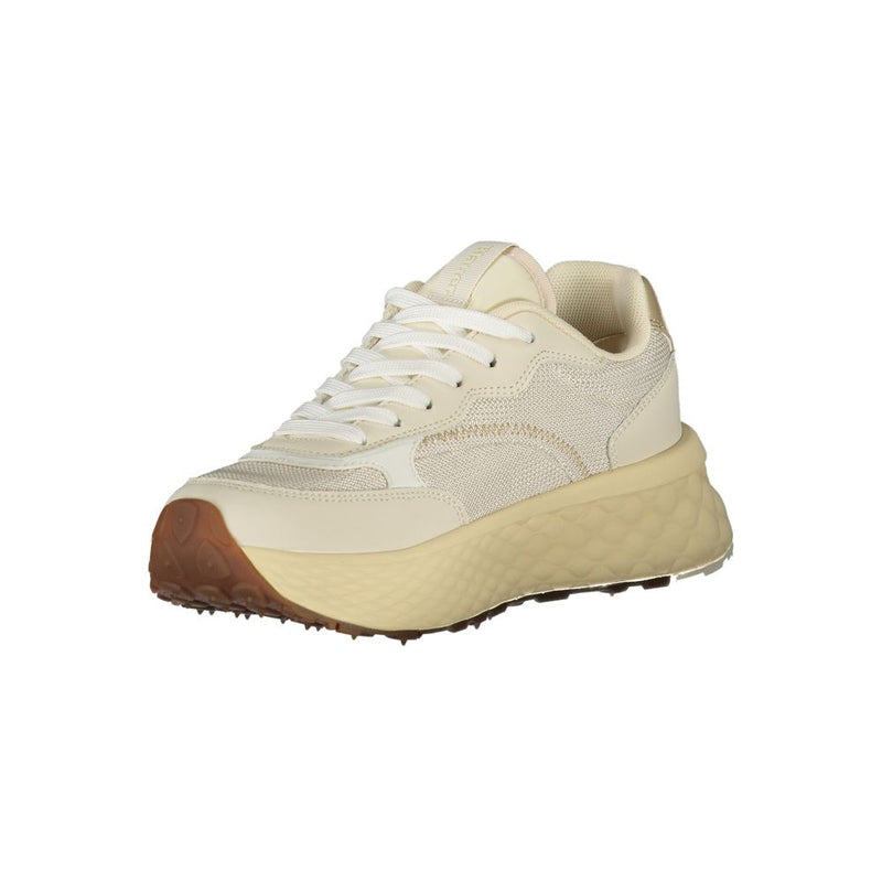 Blauer Beige Leather Women Sneaker - All-Day Comfort and Style