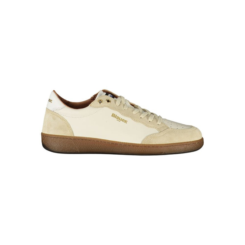 Blauer White Leather Men Sneaker - Élégance et Durabilité