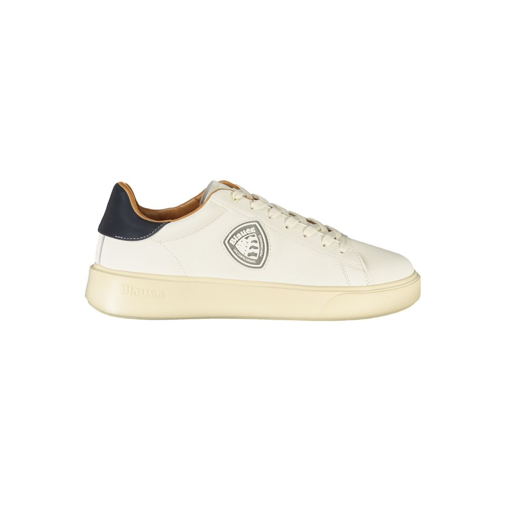 Blauer White Leather Men Sneaker - Athletic Chic Style