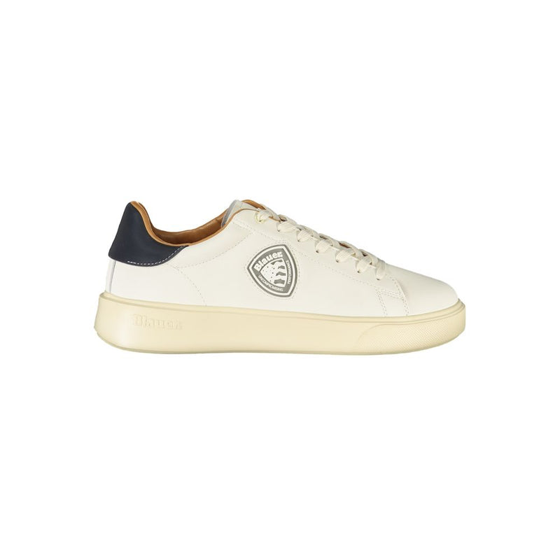 Blauer White Leather Men Sneaker - Athletic Chic Style