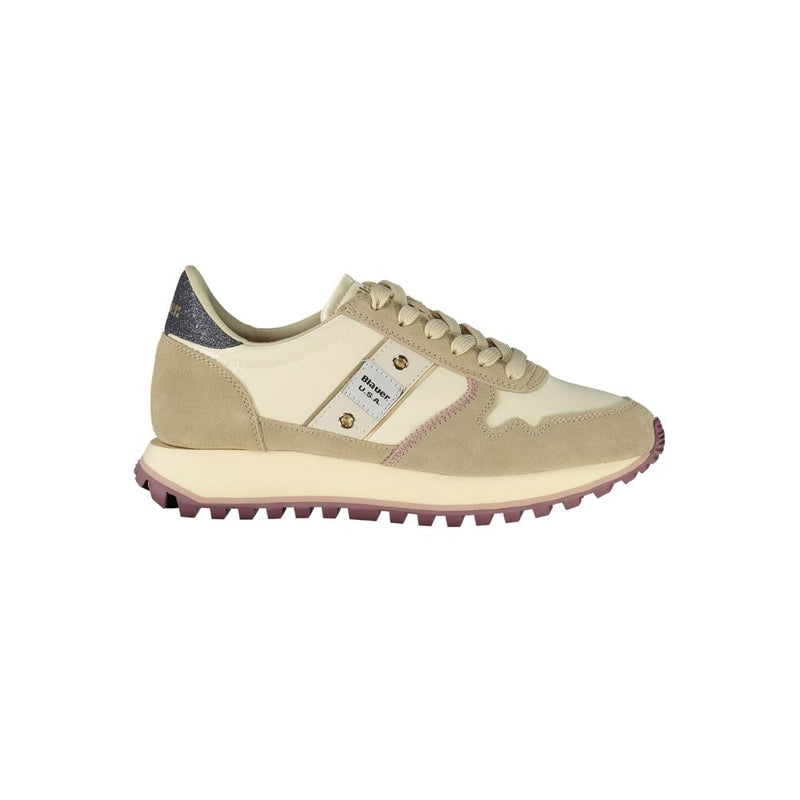 Blauer Beige Leather Women Sneaker - Style and Comfort Combined
