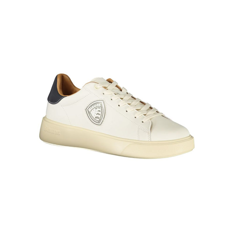 Blauer White Leather Men Sneaker - Athletic Chic Style