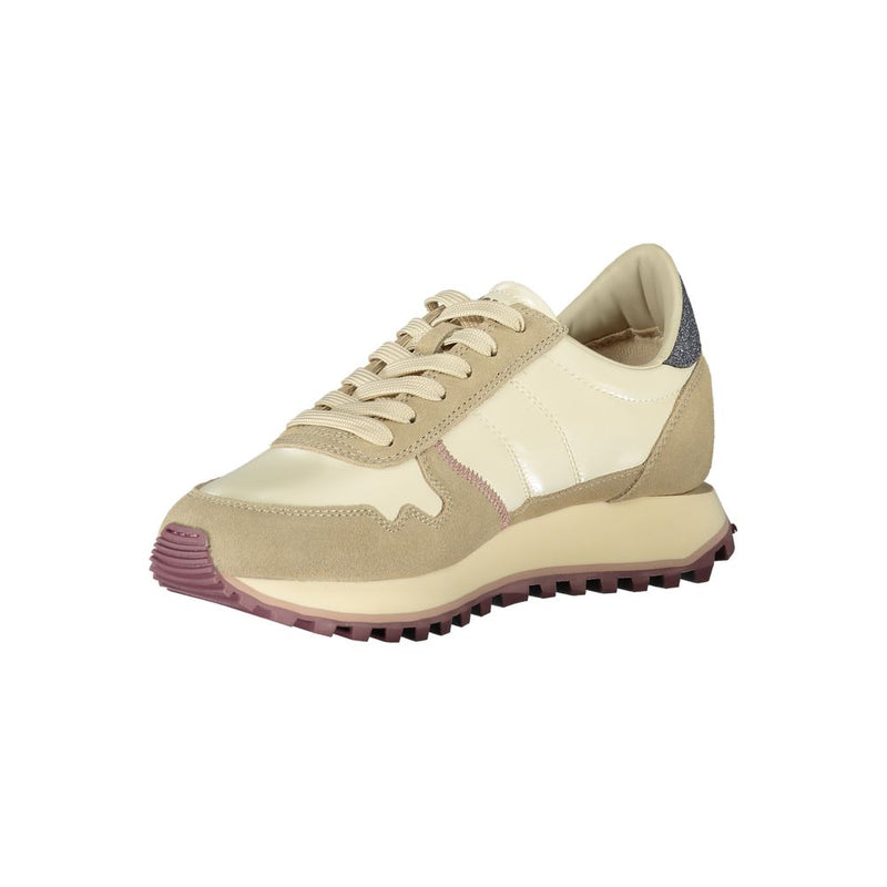 Blauer Beige Leather Women Sneaker - Style and Comfort Combined