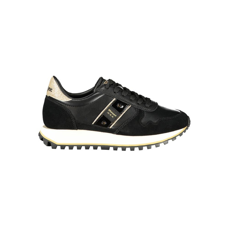 Blauer Black Leather Women Sneaker - Stylish Comfort
