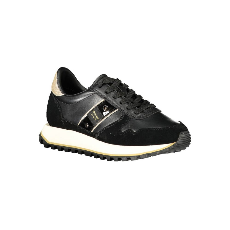 Blauer Black Leather Women Sneaker - Stylish Comfort