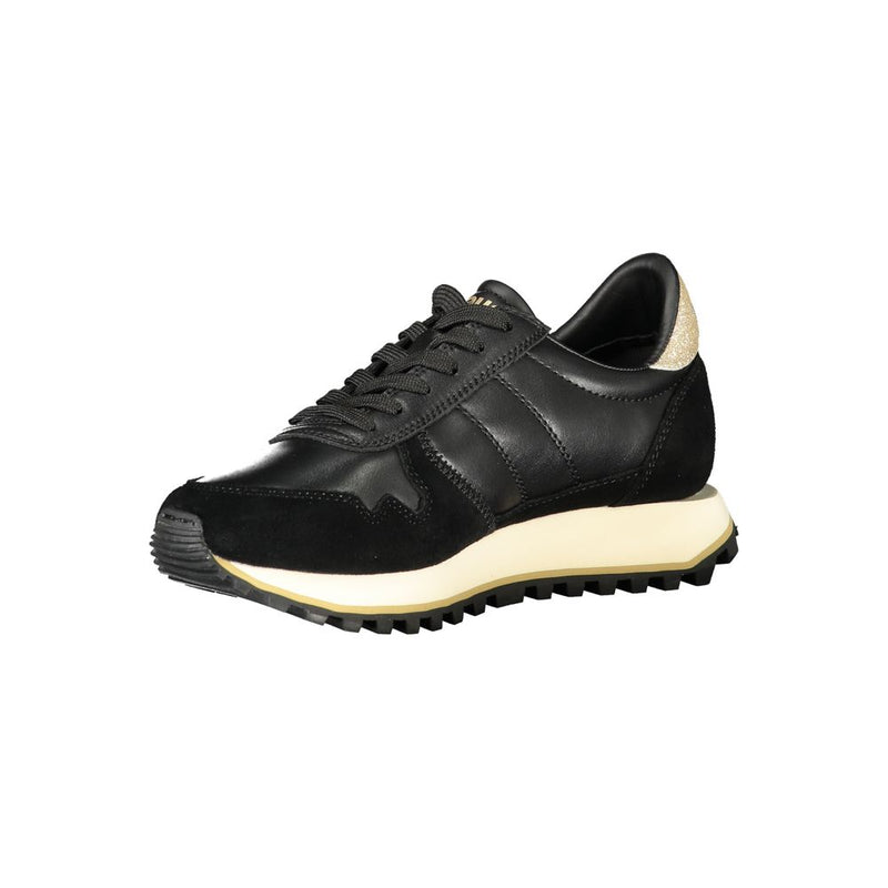 Blauer Black Leather Women Sneaker - Stylish Comfort