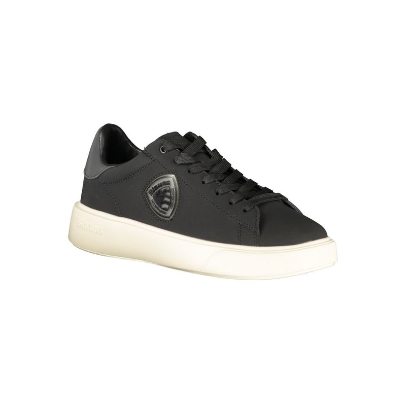 Blauer Black Leather Men Sneaker - Stylish Athletic Footwear