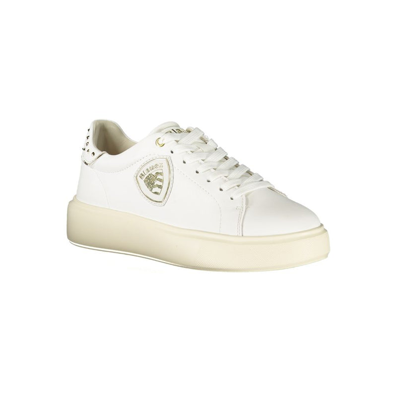 Blauer White Leather Women Sneaker - Stylish & Comfortable