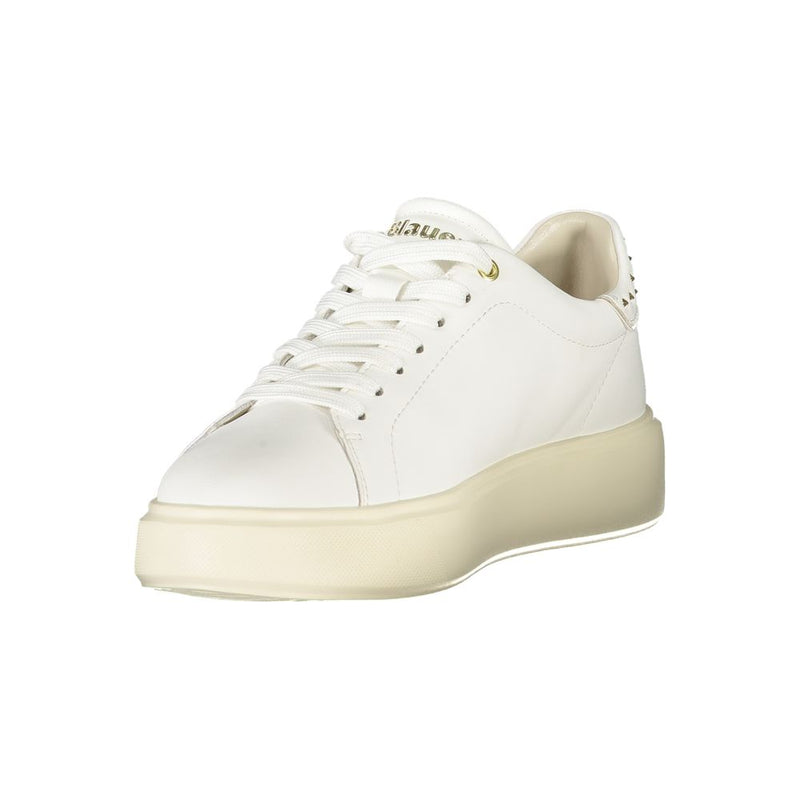 Blauer White Leather Women Sneaker - Stylish & Comfortable
