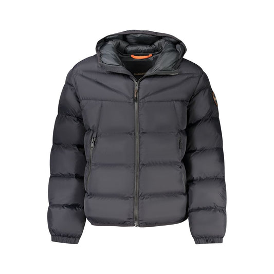 Napapijri Black Poliammide Men's Hooded Jacket