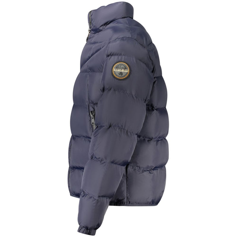 Napapijri Blu Poliammide Men's Jacket - Stylish & Sustainable