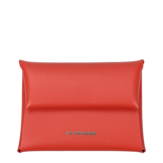 Portefeuilles en cuir orange de Jil Sander