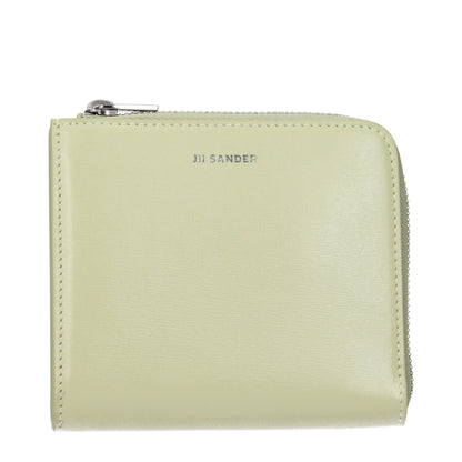 Portefeuilles en cuir vert Jil Sander
