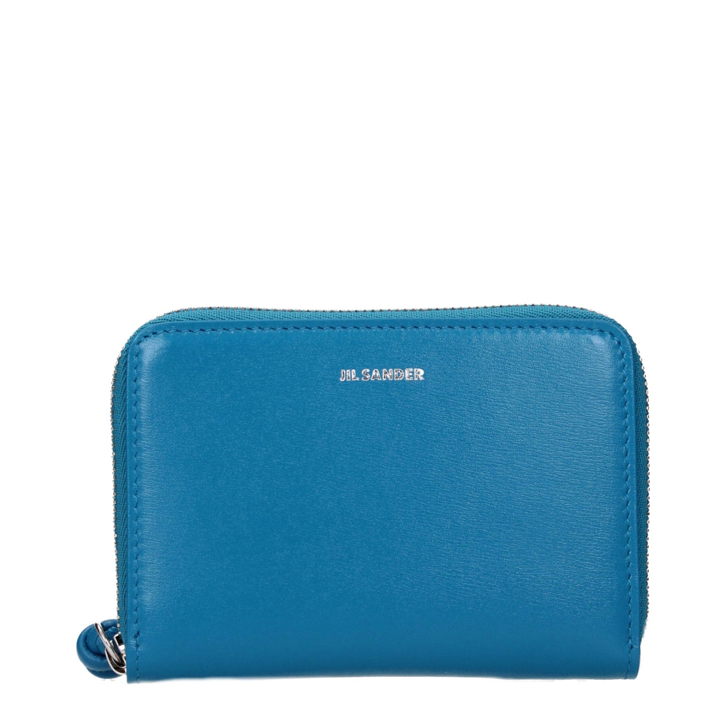 Portefeuilles en cuir bleu Jil Sander
