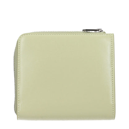 Portefeuilles en cuir vert Jil Sander