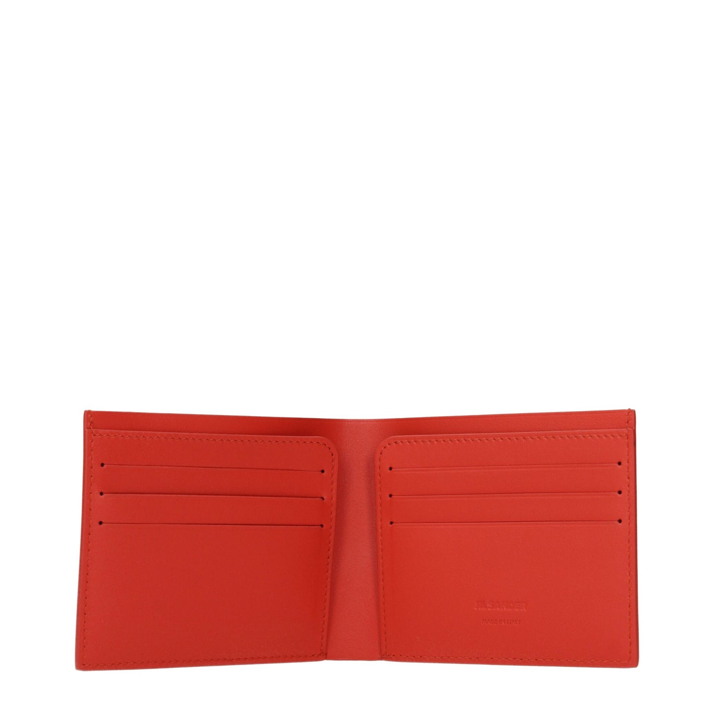 Portefeuilles en cuir rouge Jil Sander