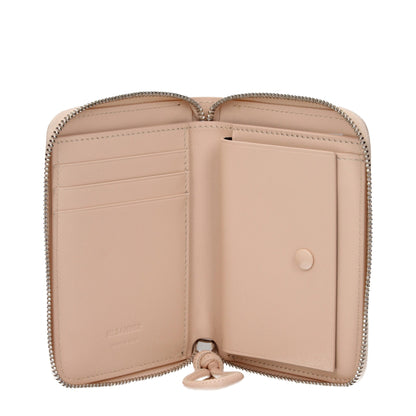 Portefeuilles en cuir rose Jil Sander