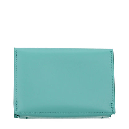 Porte-cartes en cuir vert de Jil Sander