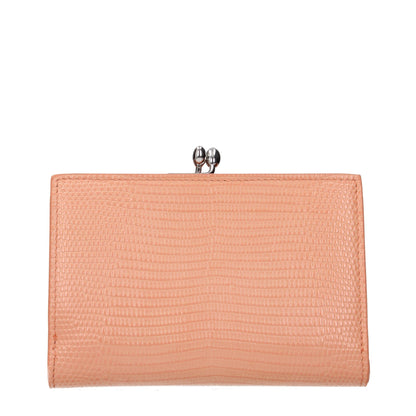 Portefeuilles en cuir rose Jil Sander