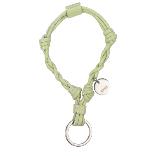 Porte-clés en cuir vert Jil Sander