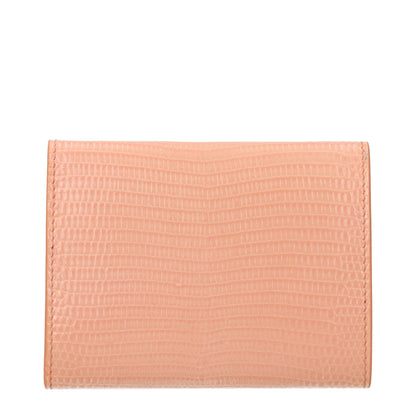 Portefeuilles en cuir rose Jil Sander