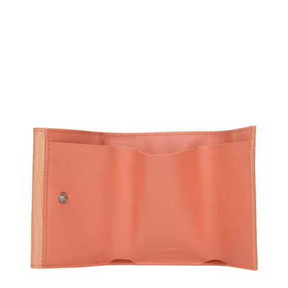 Portefeuilles en cuir rose Jil Sander